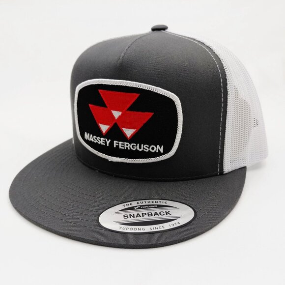 Massey Ferguson Tractor Hat Trucker Cap Snapback Flat Bill Mesh Farming USA NEW main image 7